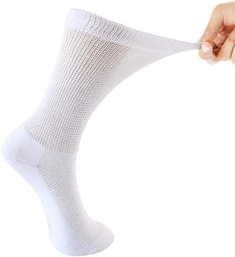 5-Pack Diabetic Socks,Medication & Remedies,Men'S Diabetes Socks Extra Wide Non-Binding Athletic Socks image number 4