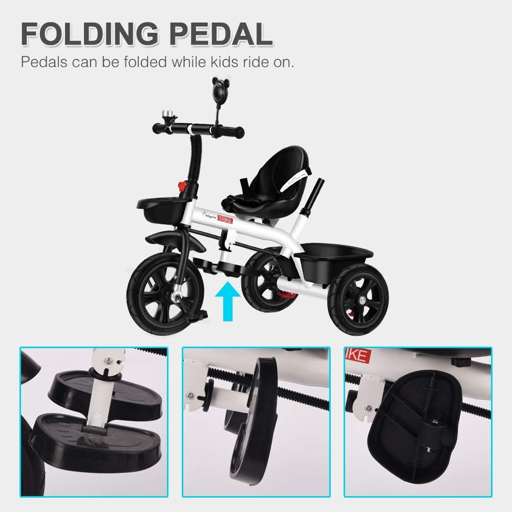 4 in 1 Baby Walker Kids Trike Tricycle Bike Children Bicycle Ride on Toy Safety Fence Adjustable Seat Handlebar image number 2