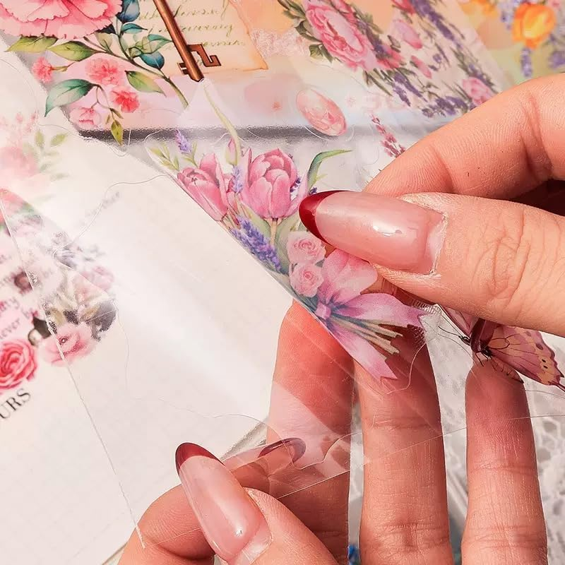 Vintage Garden Theme Scrapbooking Stickers Forjunk Journal - 30 Precut PET Sheets, Multi-Tone Sticker Book for Journals, DIY, Cards image number 5