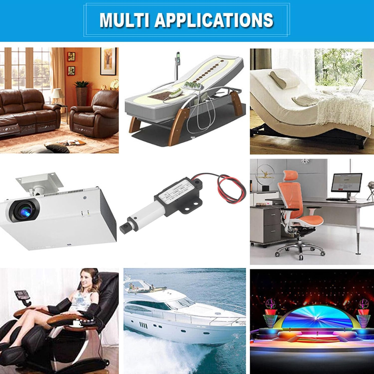 20Mm Stroke Micro Linear Actuators, 12V Force Linear Actuator 20Mm Stroke 150N IPX4, Electric Motion Actuator for Home Automation Robotics Cabinet Lifting Workbench image number 5