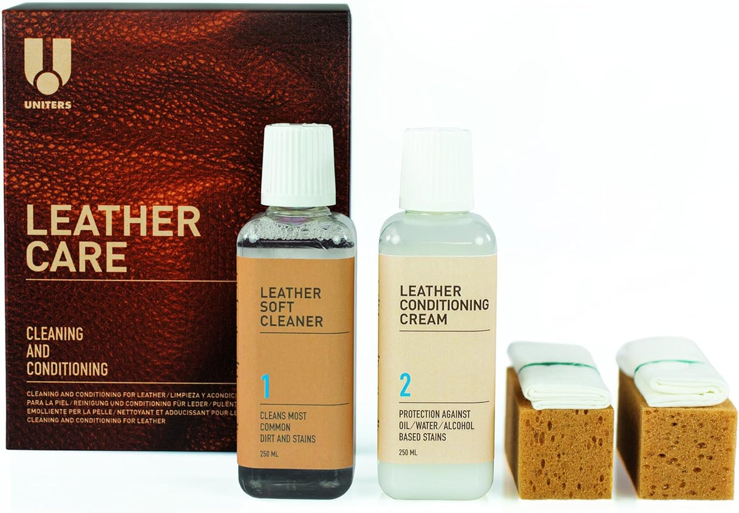 Uniters Leather Cleaning and Conditioning Midi Kit image number 1