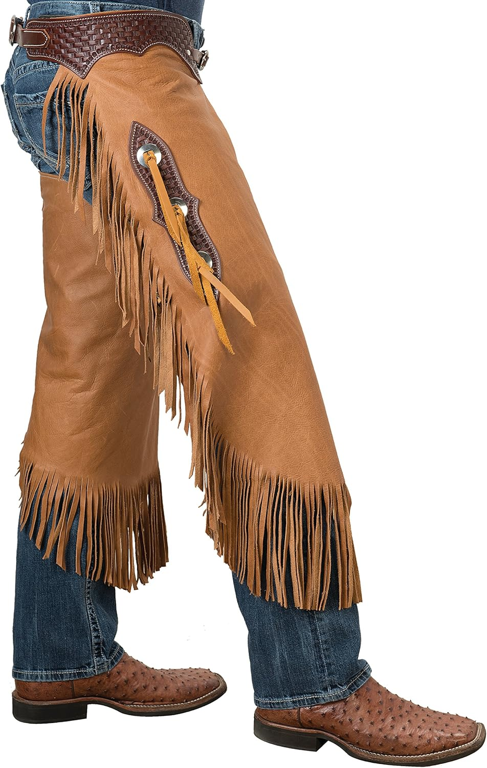 Weaver Leather Chinks with Basketweave Yoke Set, Vintage Cowboy