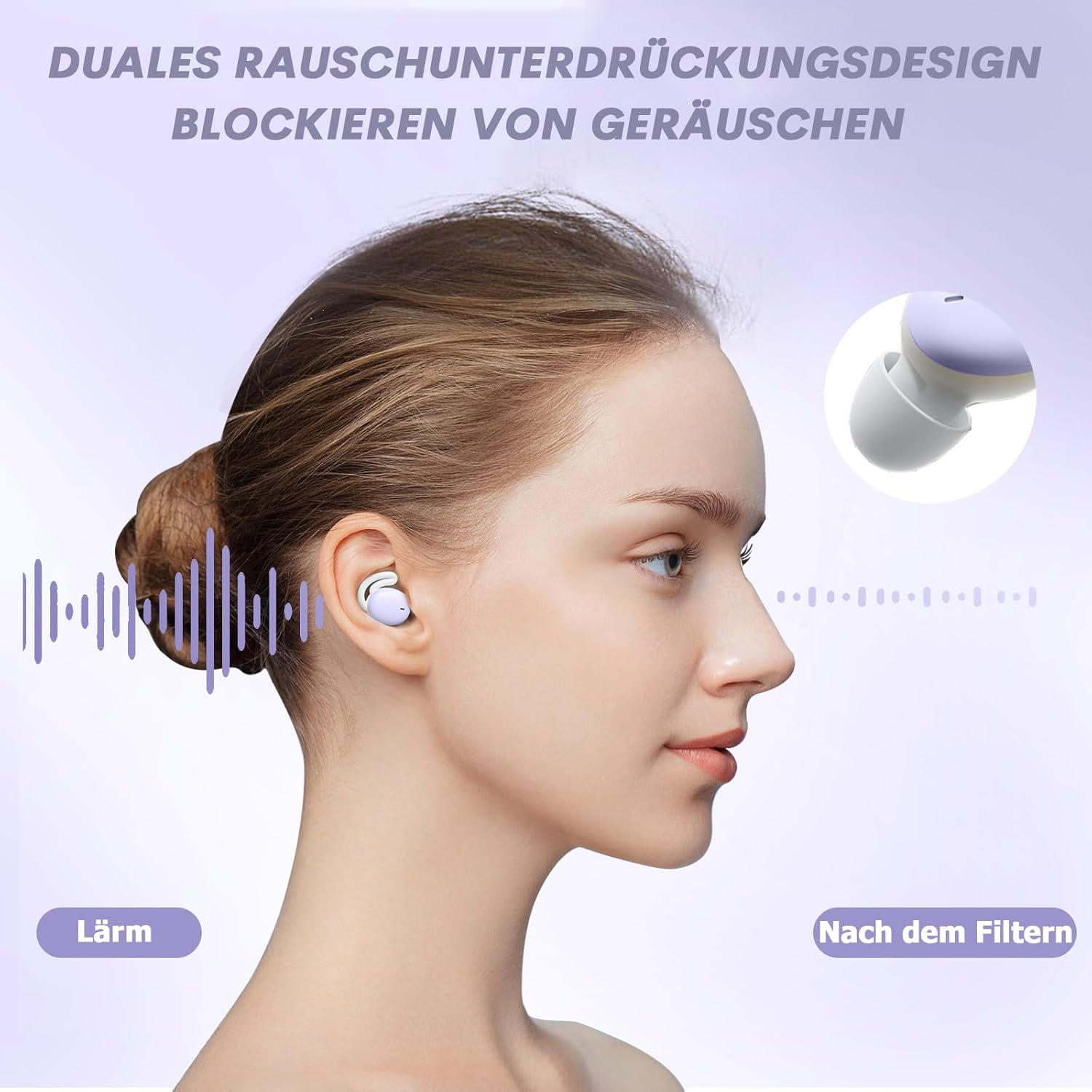 Xmenha Mini Wireless Bluetooth Headphones In-Ear Invisible Smallest Sleep Bluetooth Earphones for Small Ears Side Sleepers Noise Cancelling Headphones Sleep Earbuds Headset for Sleeping image number 2