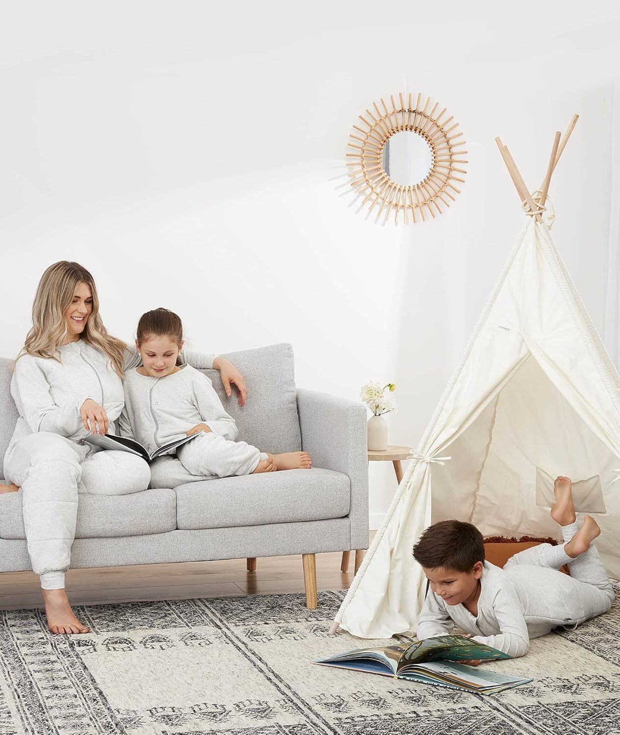 Ergopouch Organic Cotton Sleep Onesie, 2.5 TOG, Adult Size 10-12, Grey Marle image number 1