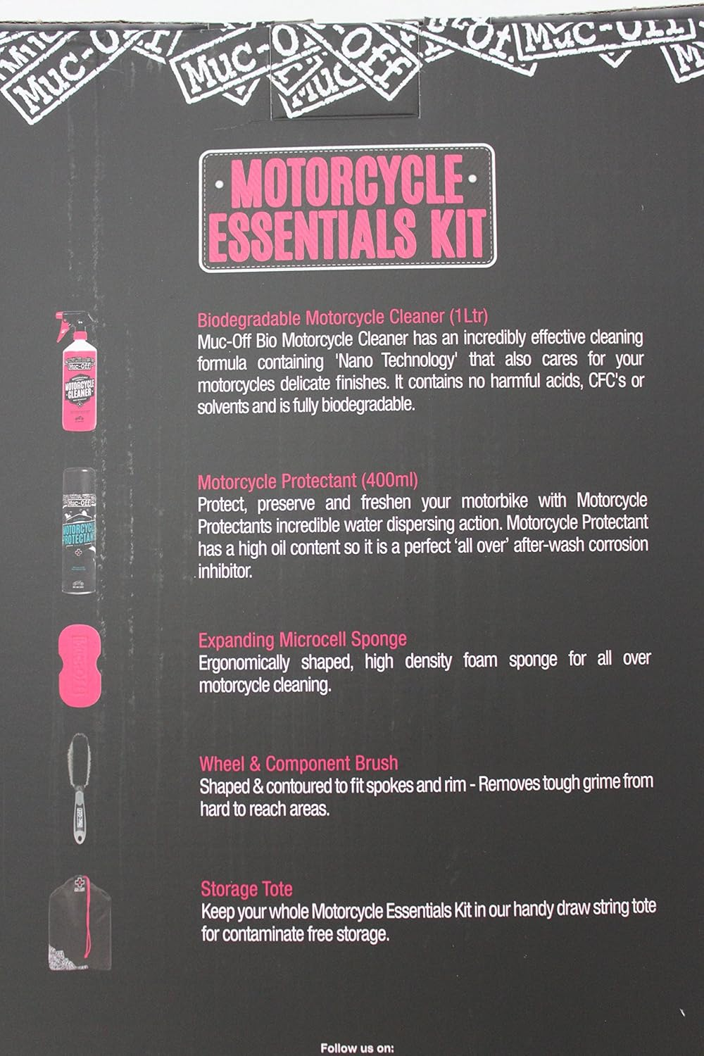 Muc-Off Motorcycle Essentials Cleaning Care Kit image number 2