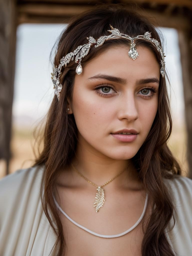 Jevenis Silver Elf Crown Black Fairy Costume Medieval Viking Fairy Headpiece Elf Costume Accessory for Renaissance image number 3