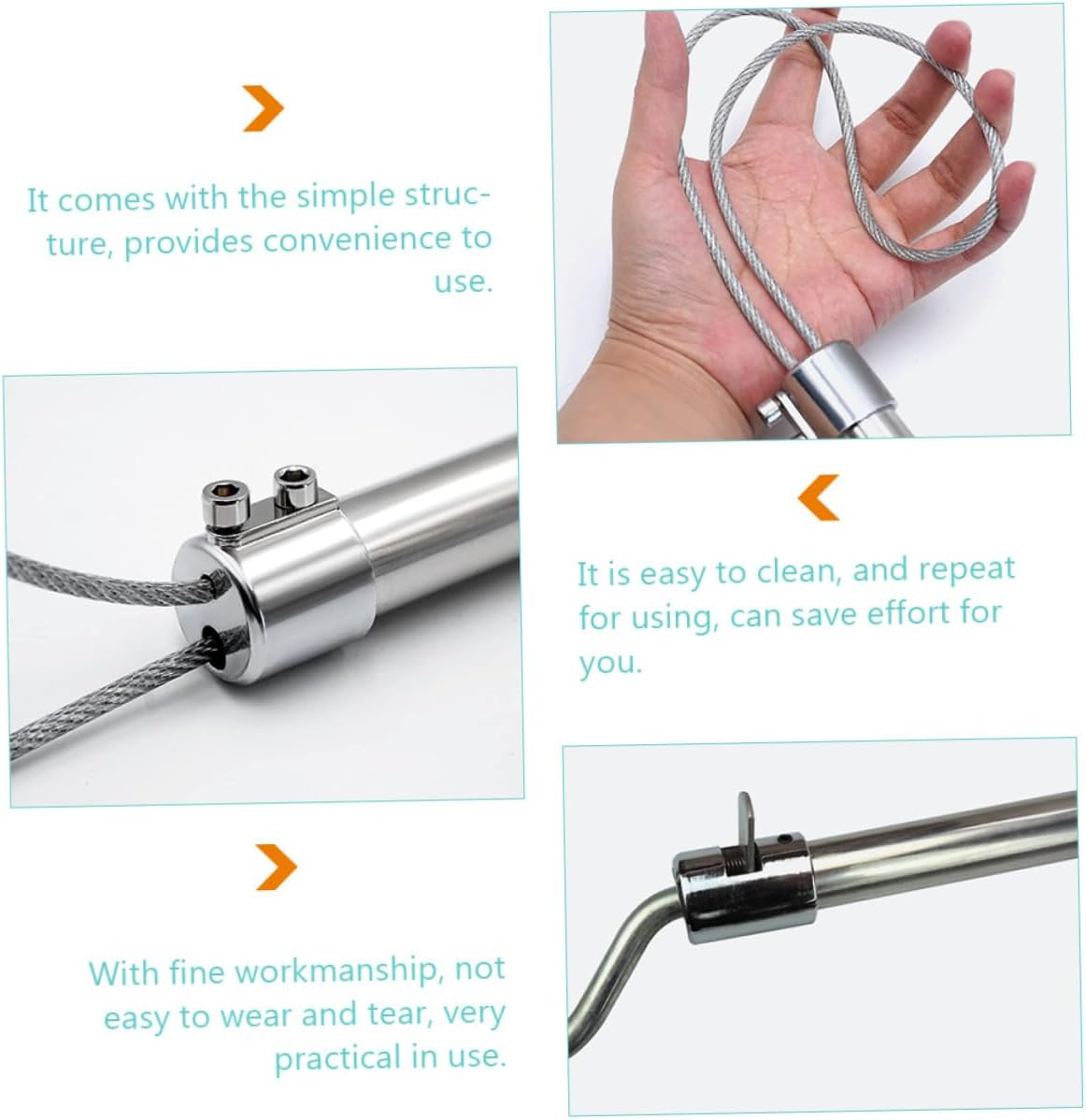 Balacoo Professional Stainless Steel Pig Catcher Pole Portable Farm Catch Supply Ergonomic Lightweight Pig Holder Tool for Safe Animal Handling image number 3