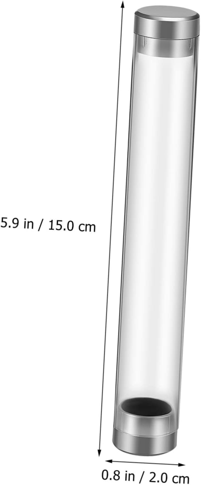 HOUDERCO 10Pcs Acrylic Pen Storage Cases Cylinder Tube Holder for Office and School Desk Accessories, Pen Display Box Suitable for Business and Student Use image number 2