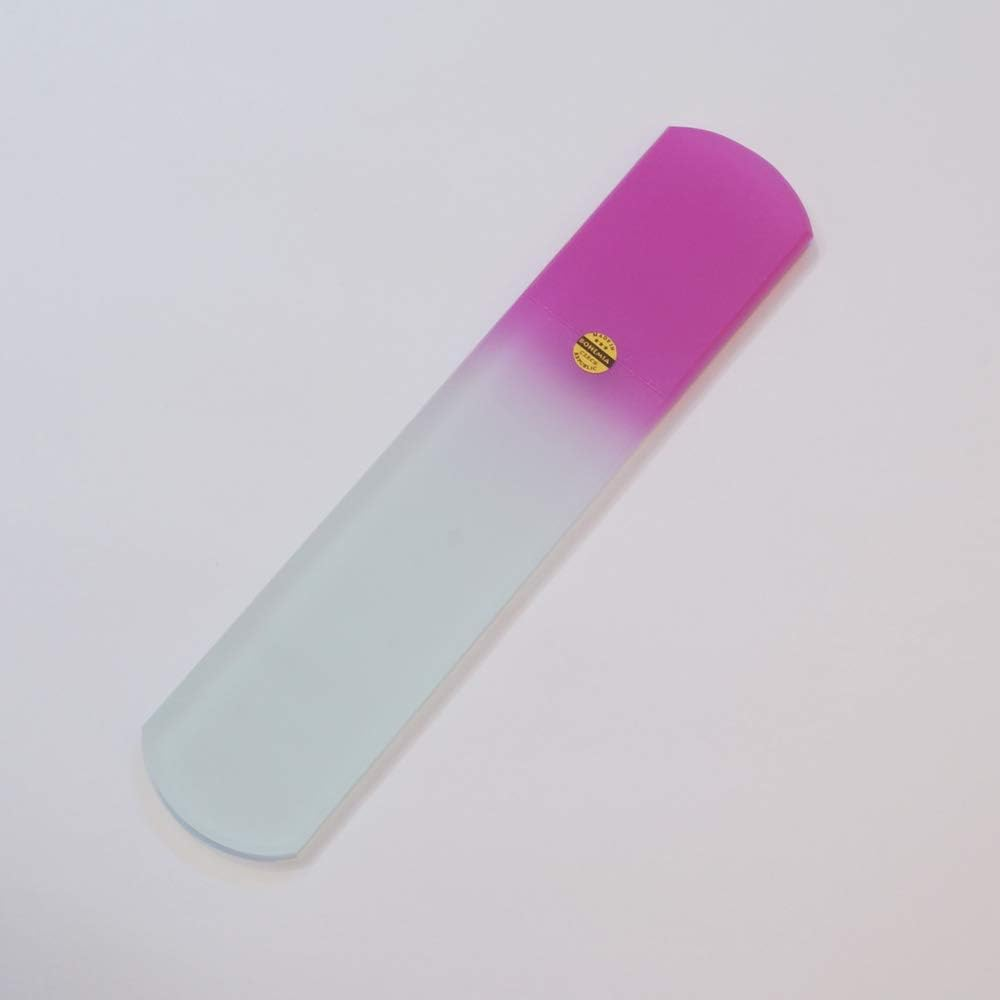 Glass Foot Care File, Heel File, Coarse/Fine, Double-Sided Type, Pastel Pink, Made in the Czech Republic image number 1