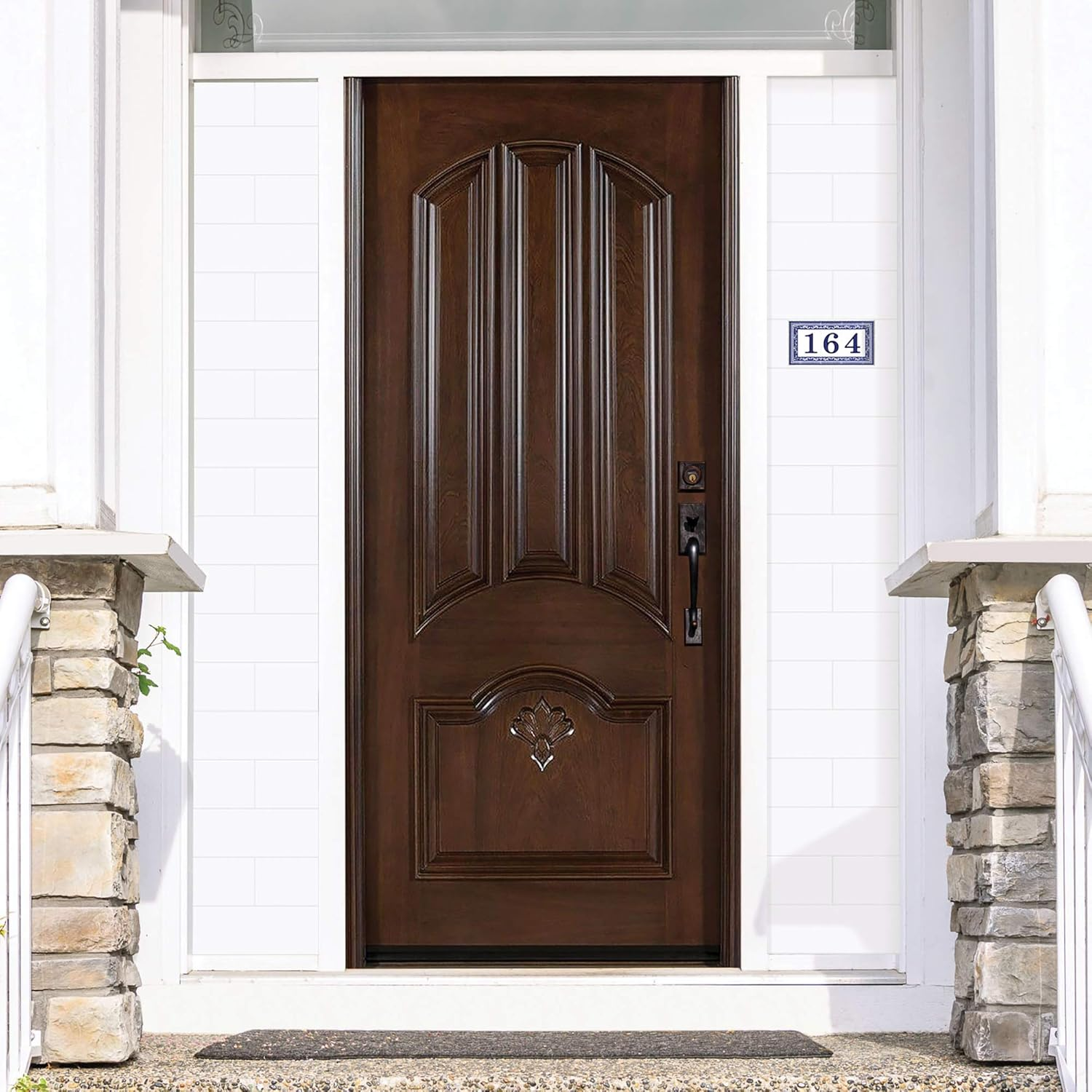 Kantu 2113017 Castilla Ceramic Tile Address Number, 3.94 In. L X 1.97 In. W X 0.31 In. H, Blue image number 6