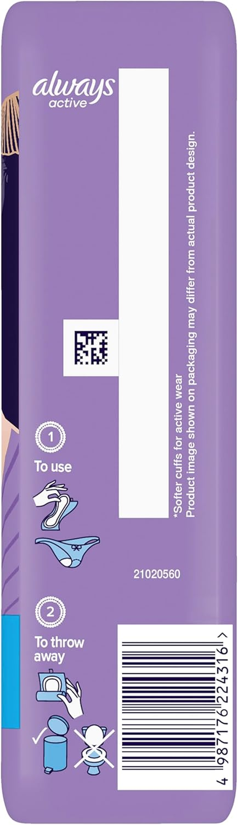 Always Discreet Incontinence Active Pads, Long 8