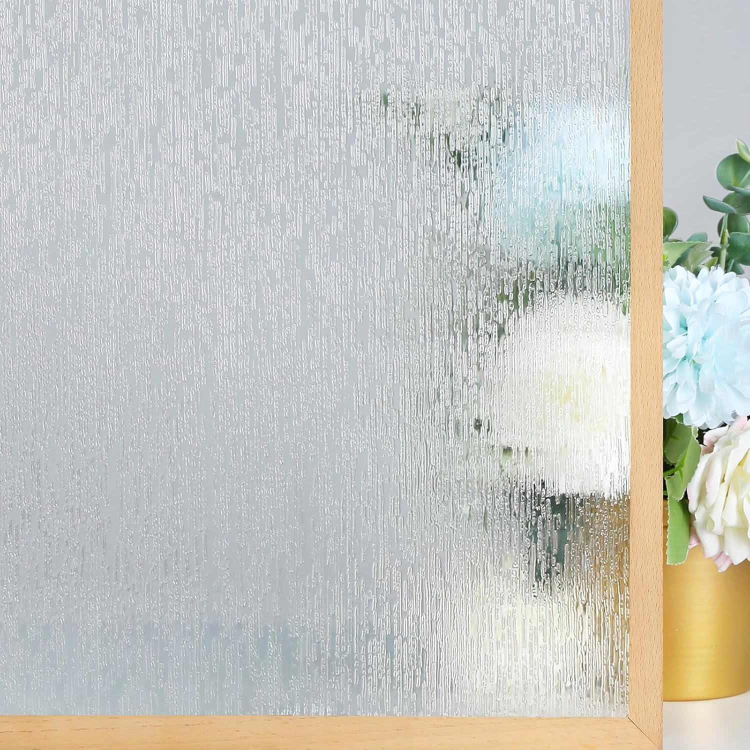 Frosted Textured Privacy Window Film - Static Cling（45Cm X 200Cm）