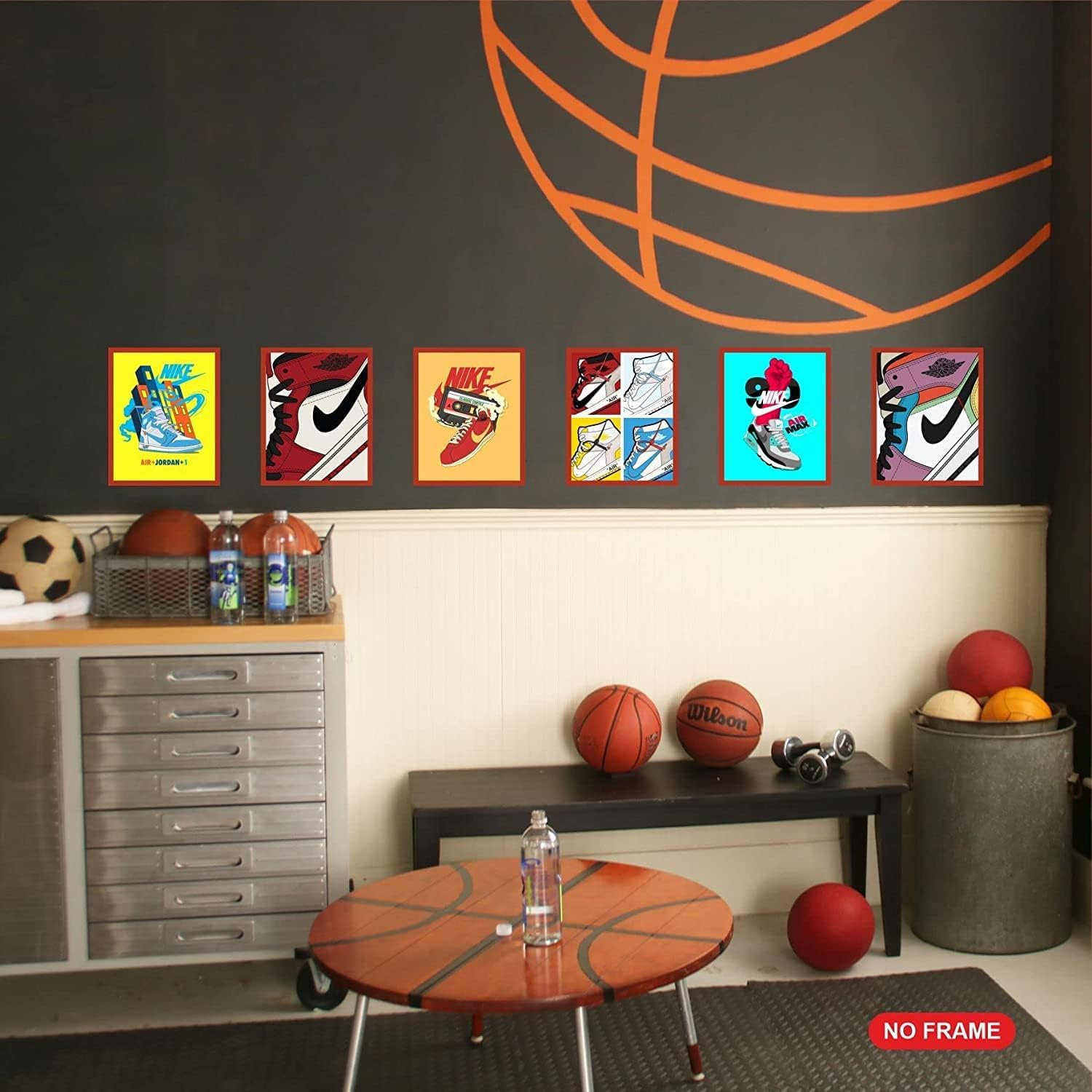 SYCART&reg; - Hypebeast Sneaker Poster, Set of 6 UNFRAMED 8X10 Inches, Air Jordan Wall Art, Air Jordan Shoes Wall Decor, Hypebeast Sneaker Poster for Room, Micheal J Shoe Prints , AJ Room Decor, AJ image number 5