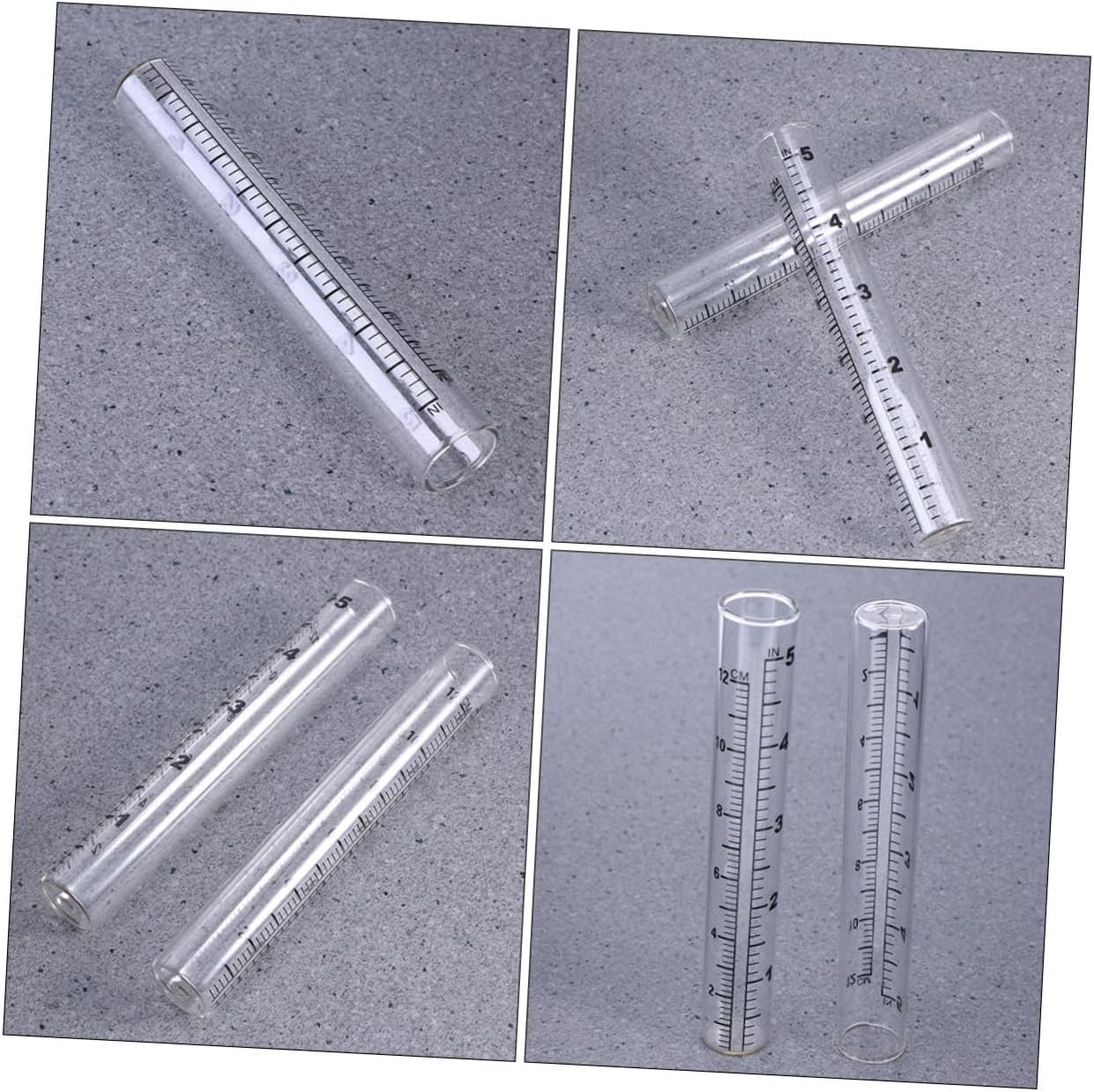 COHEALI 4Pcs Glass Rain Gauge Tubes with Enlarged Scale Outdoor Garden Rain Measuring Cups for Agriculture and Climate Research Read image number 3