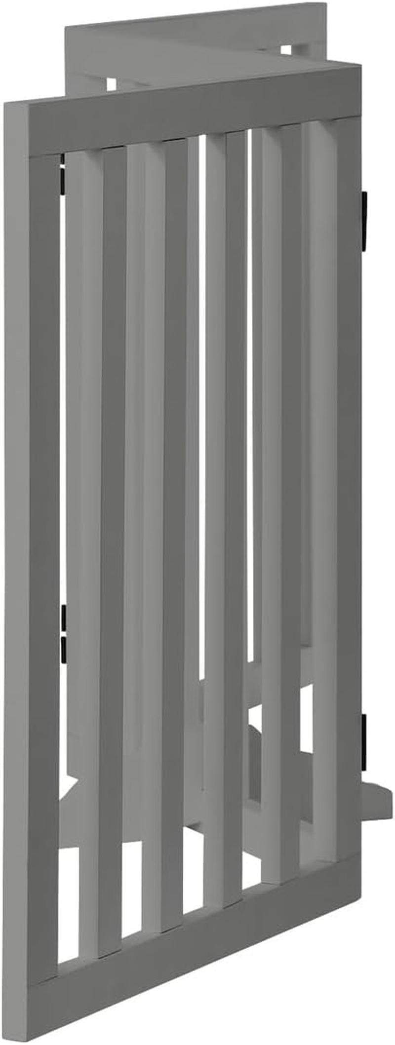 Dog Gate with Support Leg Pet Gate Fence 142 X 60.5 X 2Cm Grey image number 6