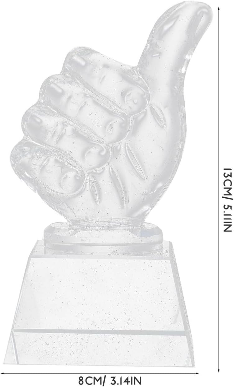 COHEALI Thumbs up Award Thumb Trophy Finger Trophy Hand Trophy Trophies Glass Award image number 6