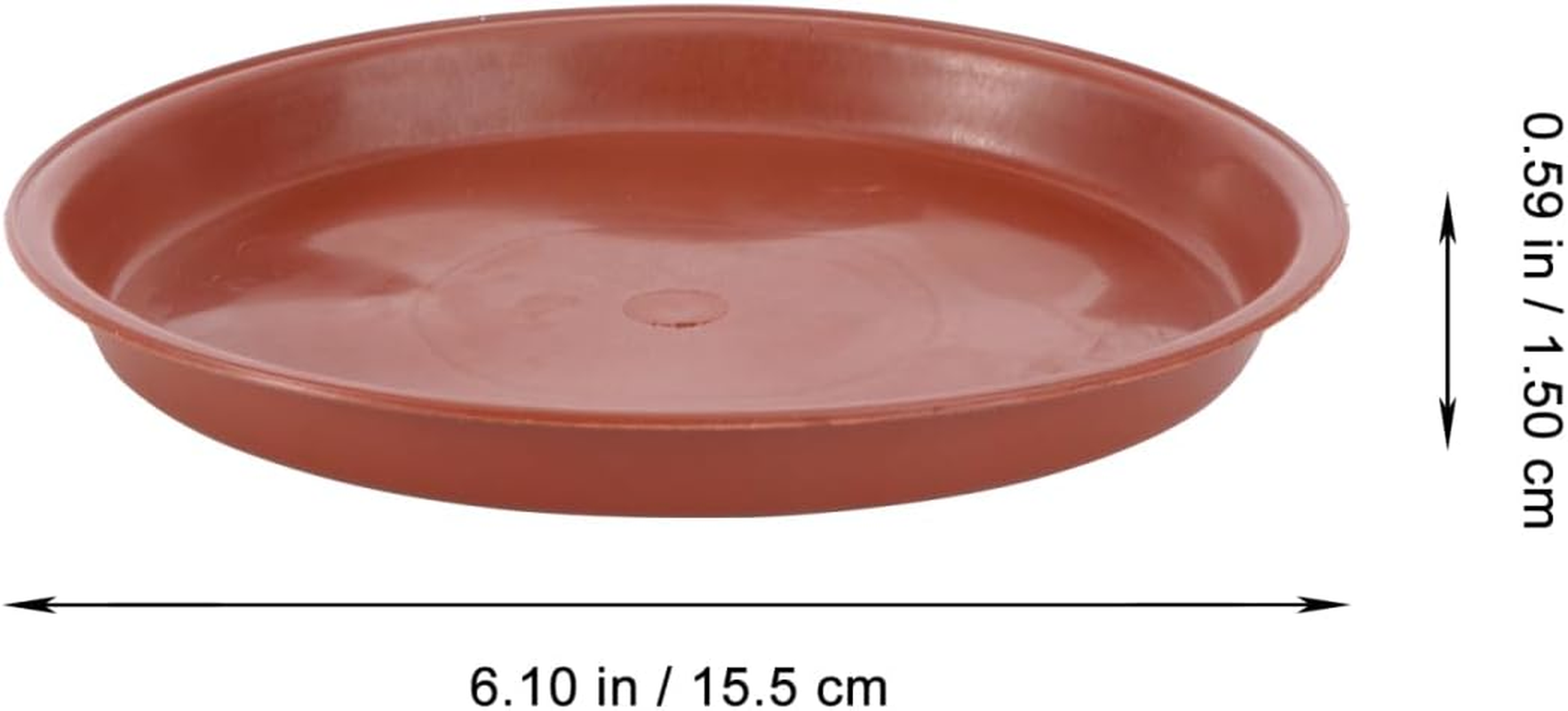 Alasum 10Pcs Red Plastic Flower Pot Trays Heat-Resistant Plant Saucers Non-Slip Base for Indoor Outdoor Garden Succulents Protect Surfaces image number 3