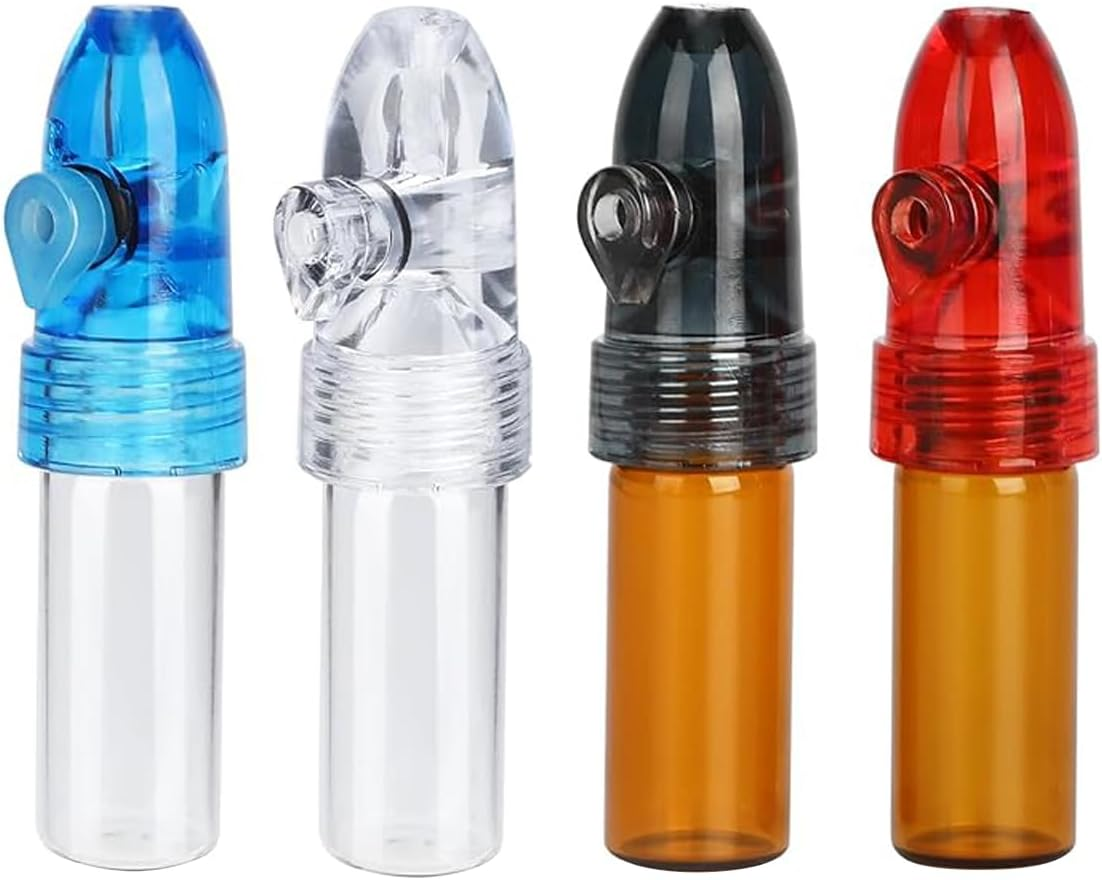 4 PCS Environmentally and Refillable Portable Spice Dispenser, with Knob Switch Storage Bottle, Salt and Pepper Shakers,Refillable Glass Bottle for Traveling image number 3