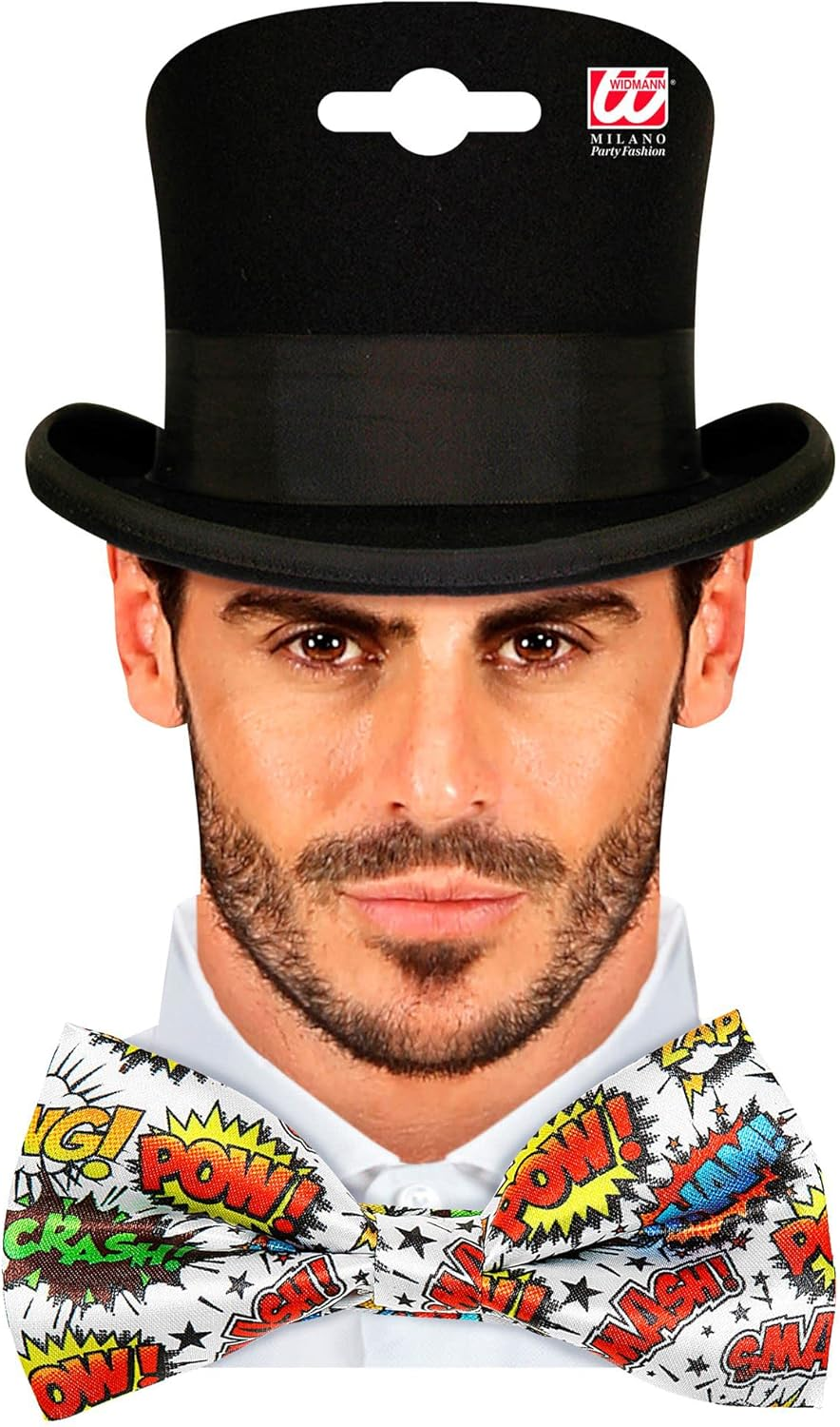 Widmann 00805 Pop Art Bow Tie, Men'S, Colourful, One Size image number 3
