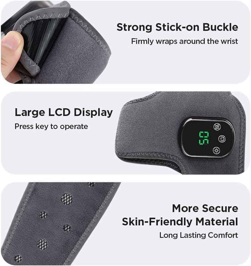 Emesak Portable Foot and Ankle Massager for Pain Relief &ndash; 3-In-1 Wireless Compression Massager with Heat, Deep Kneading & Air Pressure, Lightweight for Home/Office/Travel image number 6