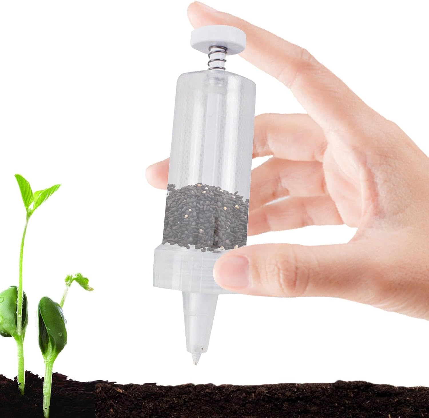 Seed Sowing Dispenser - Manual Seed Planter, Precision Seed Sower | Hand Spreader Garden Seed Planter, Multifunctional Manual Planter, Sowing Seeder Tool, Portable Seed Spreader for Seeding image number 2