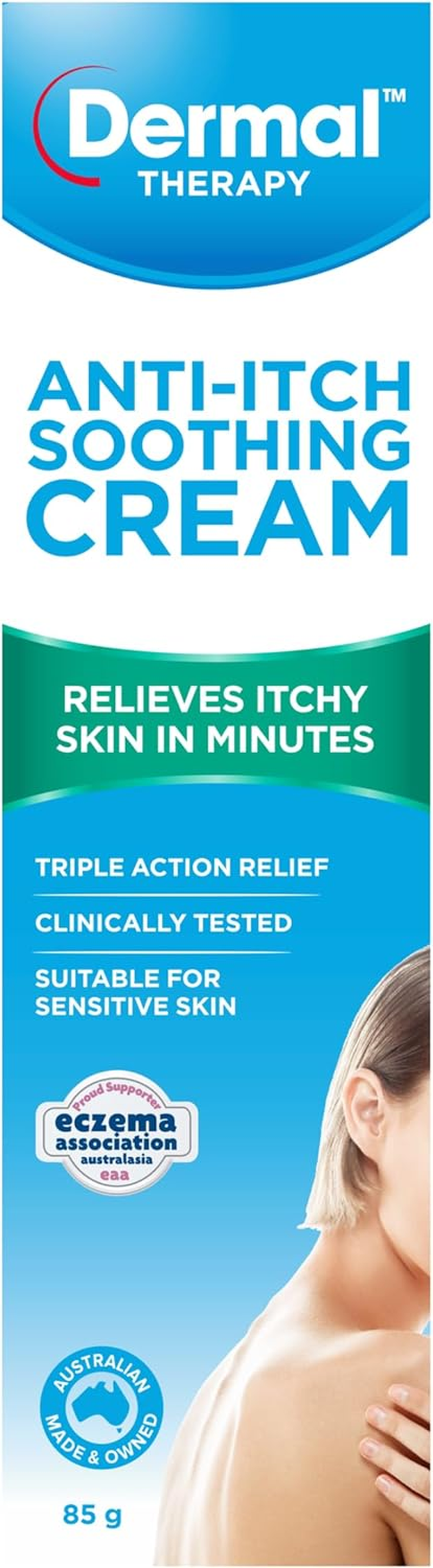 Dermal Therapy Anti-Itch Soothing Cream | Calms, Relieves and Soothes Itchy Skin within Minutes | 85G image number 3