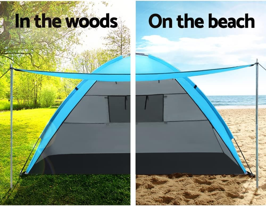 Weisshorn Pop up Beach Tent, Camping Tents 4 Person Portable Dome Shade Shelter, Automatic Easy Instant Setup Lightweight Umbrella Sun Protection Outdoor Fishing Family Picnic - Model 1 image number 3