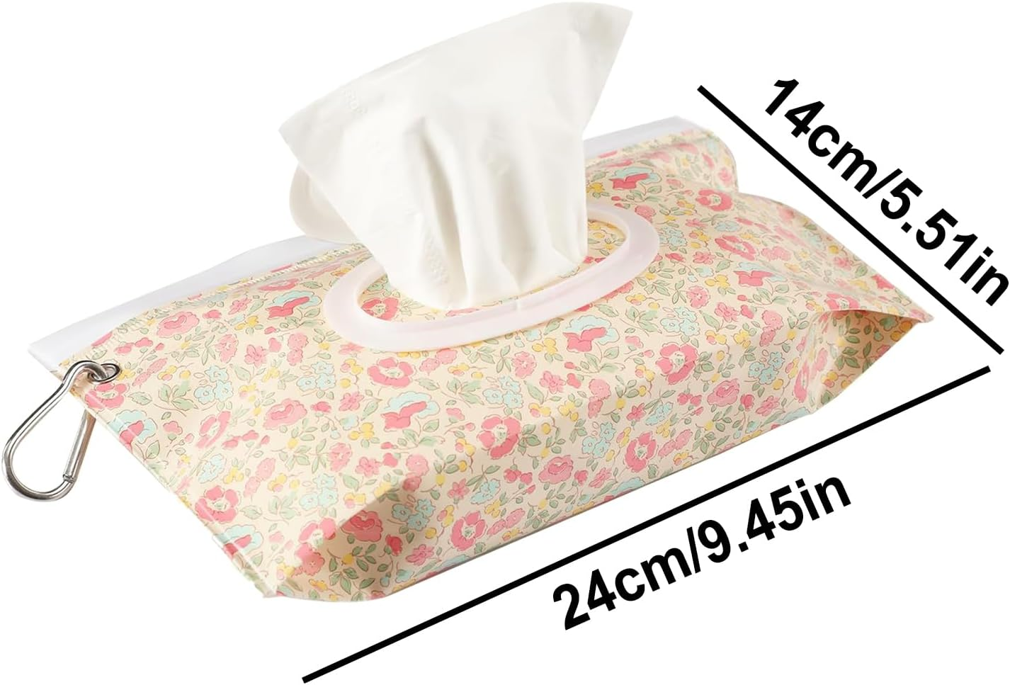 Travel Baby Wipes Case,Wipes Holder | Refillable Airtight Reusable Quick Access Container for Travel Bathroom Girl Stroller image number 4