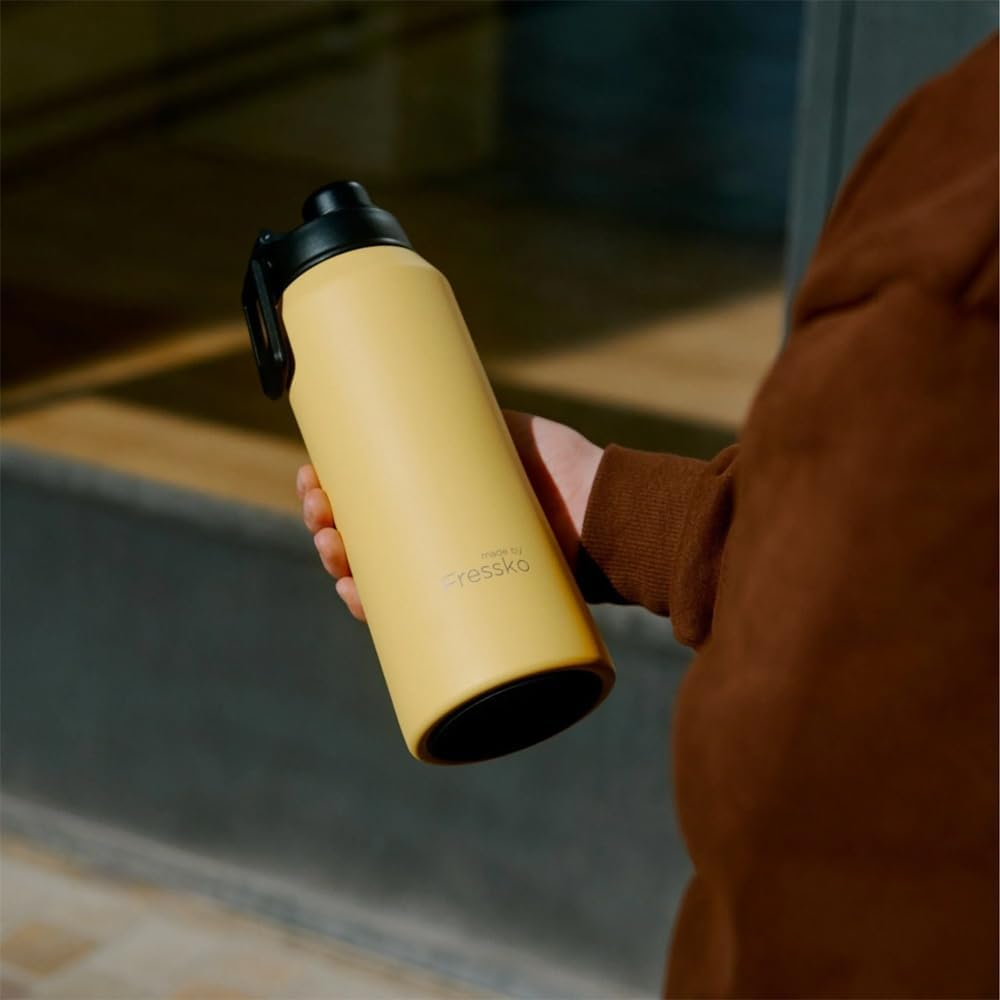 Made by Fressko | Core Wide Mouth Insulated Stainless Steel Water Bottle-Canary | with Sip Lid | 34Oz 1L |Bpa-Free | Leak Proof Lid image number 2