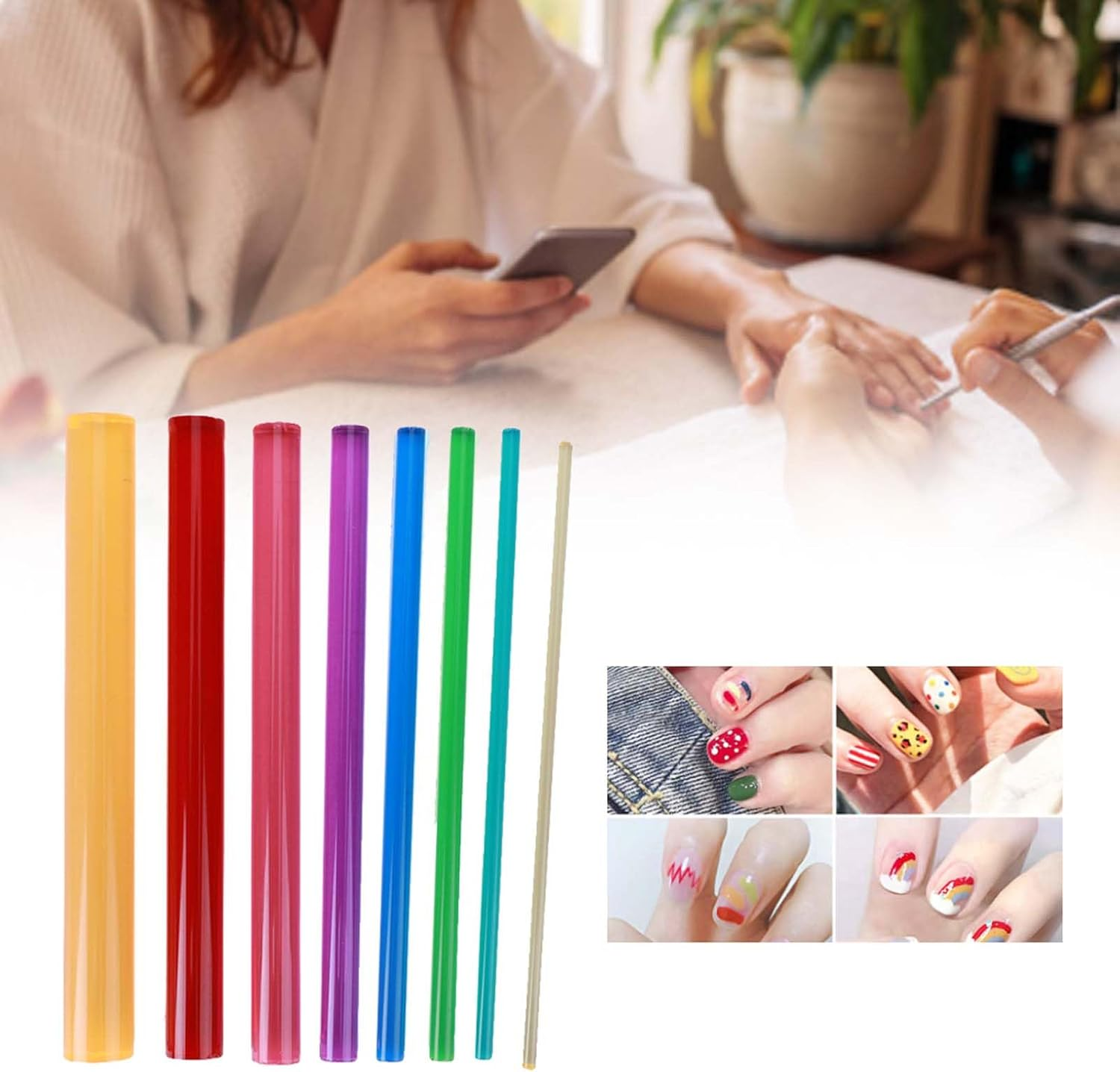 Watris Veiyi 8Pcs Dotting Painting Tool, Acrylic Stick Mandala Dotting Pen, Dotting Tools for Stones for Carving Ceramic Nail Art image number 2