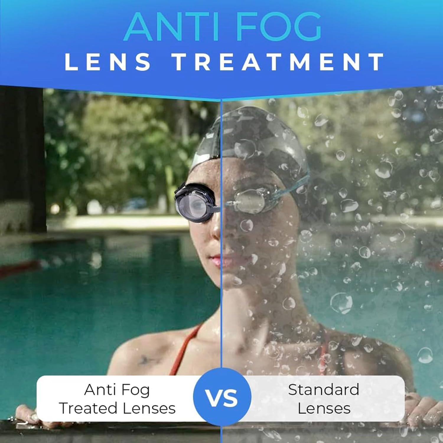 Ninoclar Premium Optical Swimming Goggle - with Choice of Silver Mirror or Grey Tinted Lens (Light Grey Lens. minus 2.0) image number 1