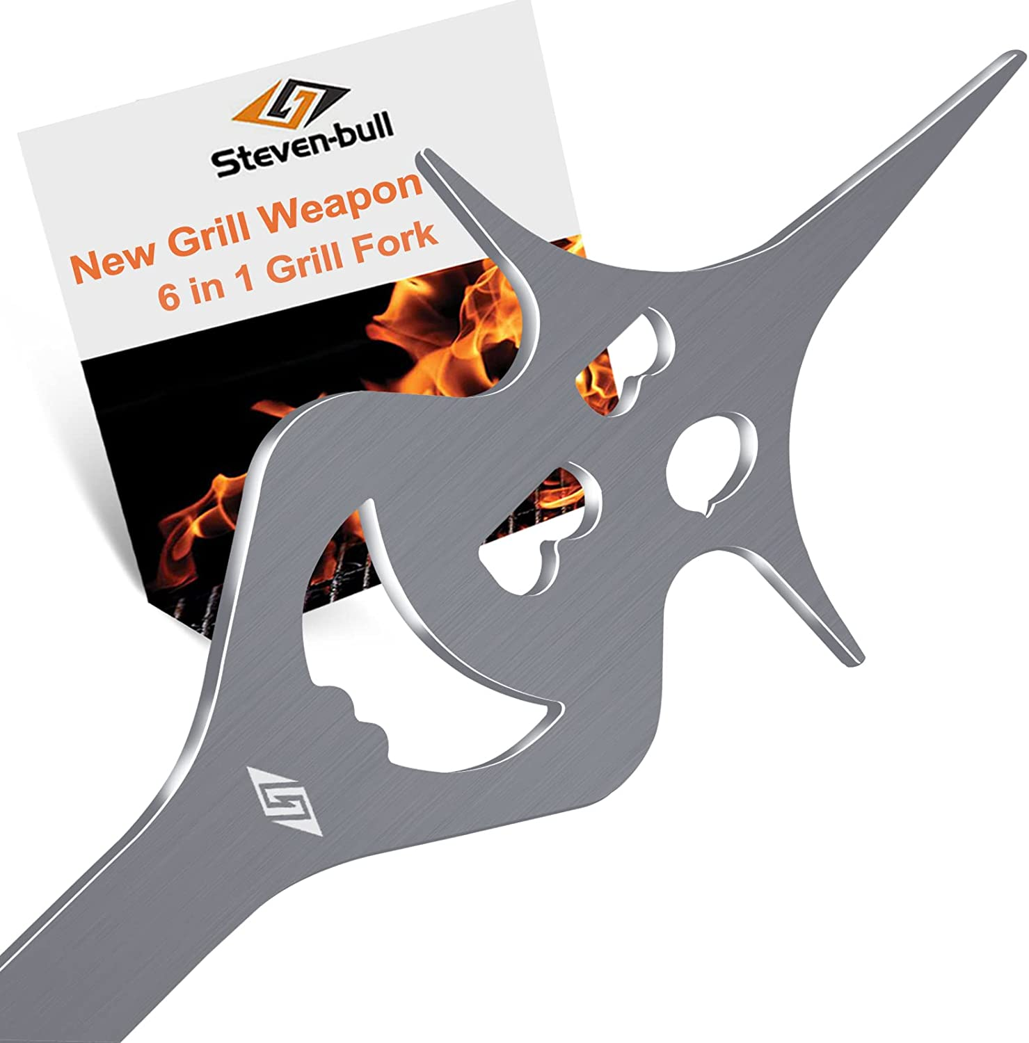 Funy BBQ Grill Tongs,Personalized Barbecue Accessories,17 Inch Long BBQ Tools,Metal Tongs with Wooden Handle,Surprise Gifts for Men image number 5