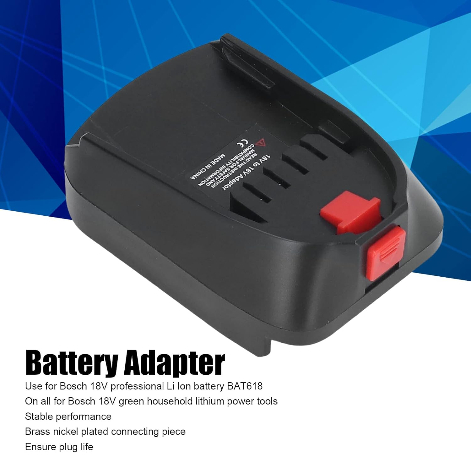 Battery Adapter Battery for Bosch Bat618,Electrical Power Tool Replacement 18V Electrical Power Tool BOSB18C