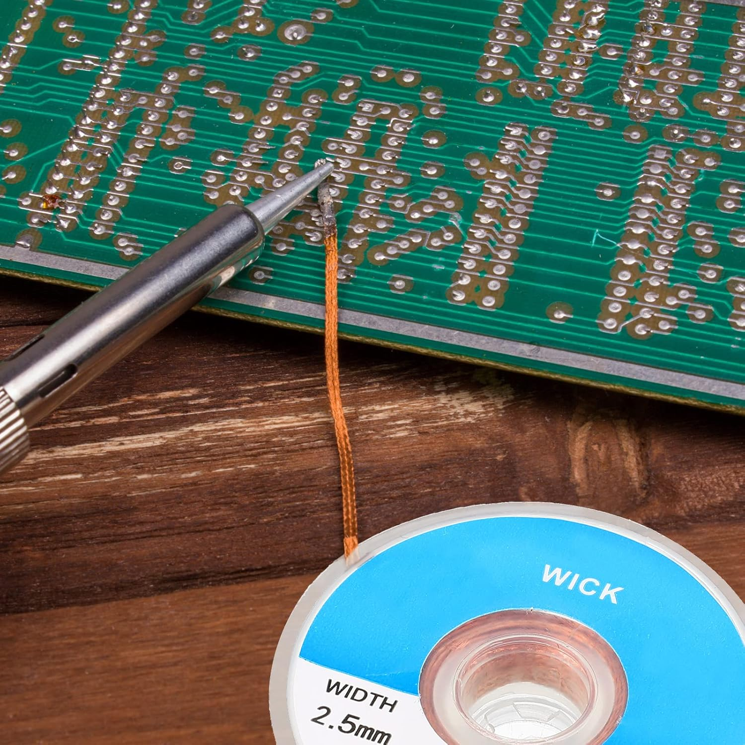 No Clean Soldering Pen and Solder Remover Wick, 0.1 Inch Wide and 59 Inch Long, Solder Braid Wick Liquid Flux for Electronics Welding Repair Tabbing Wire Maintenance image number 1