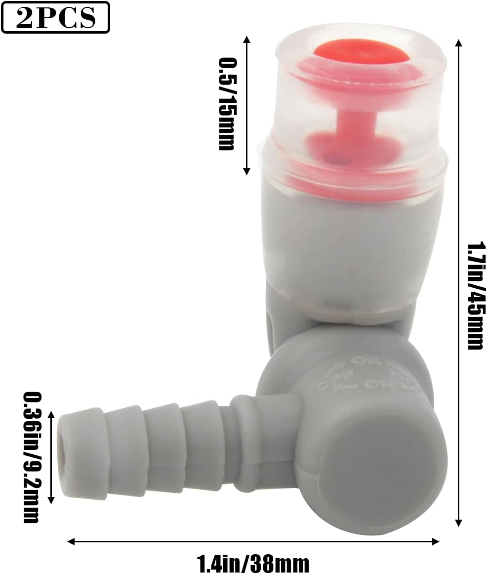 2 Pack Hydration Bags Bite Valve Mouthpiece Replacement for Cross Country Bladder Bag 90 Degree for Quick Acces & Easy Drinking Universal for Any Hydration Pack System image number 1