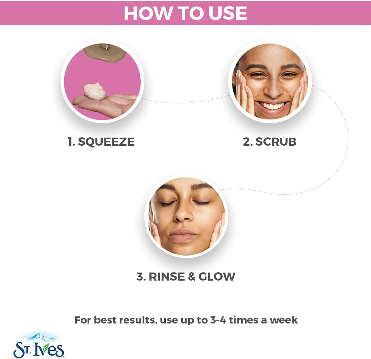 St. Ives Radiant Skin Face Scrub for Dull Skin Pink Lemon and Mandarin Orange Dermatologist-Tested Face Wash Scrub with 100 Percent Natural Exfoliants 6 Oz image number 2