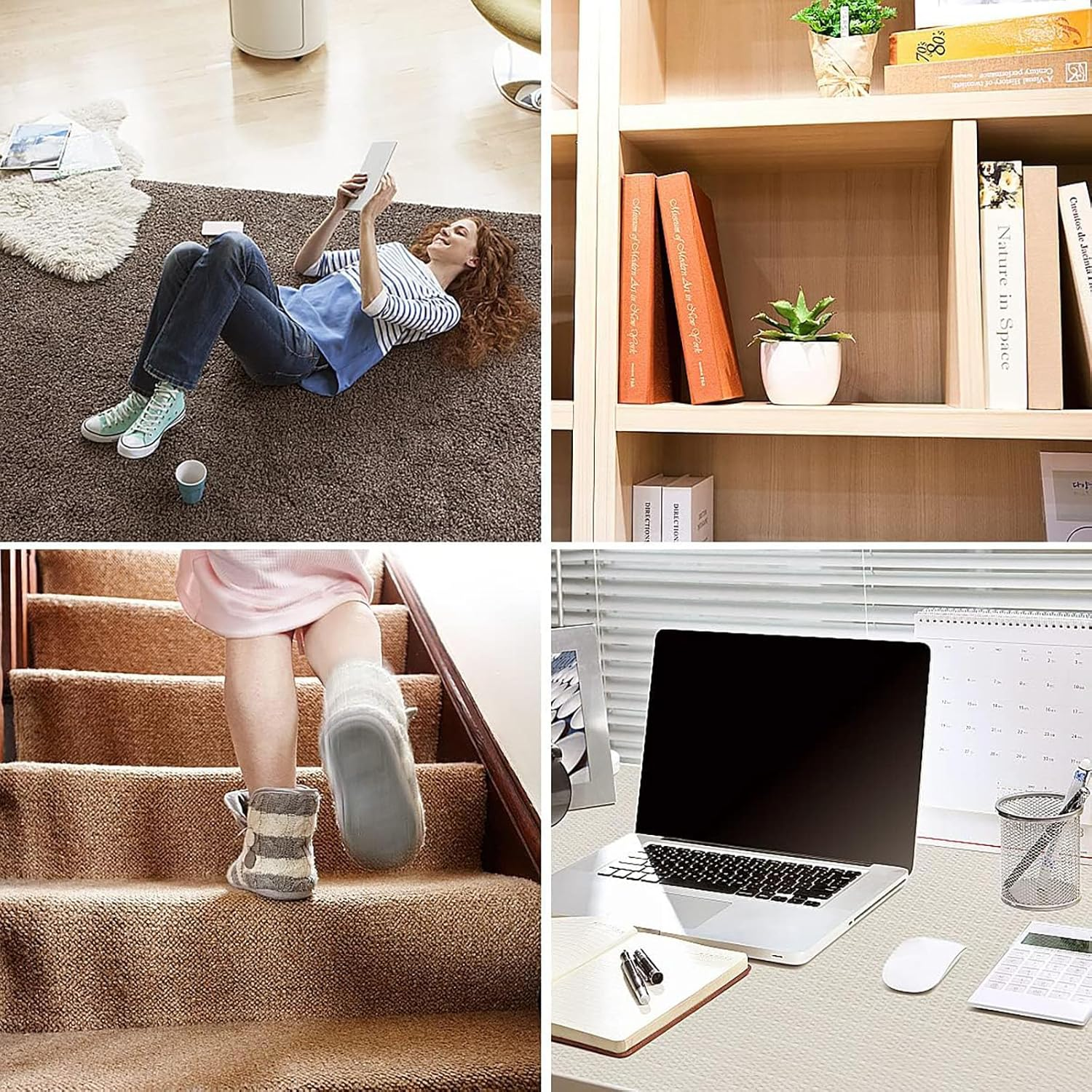 XBOGO anti Slip Rug Underlay PVC Non Slip Matting Rug Underlay Antislippery Mat Underlay Non Slip Carpet Rug Gripper Pad Multipurpose for Drawers Shelves Tray Carpet, Used on Hard Smooth (120*200Cm) image number 2