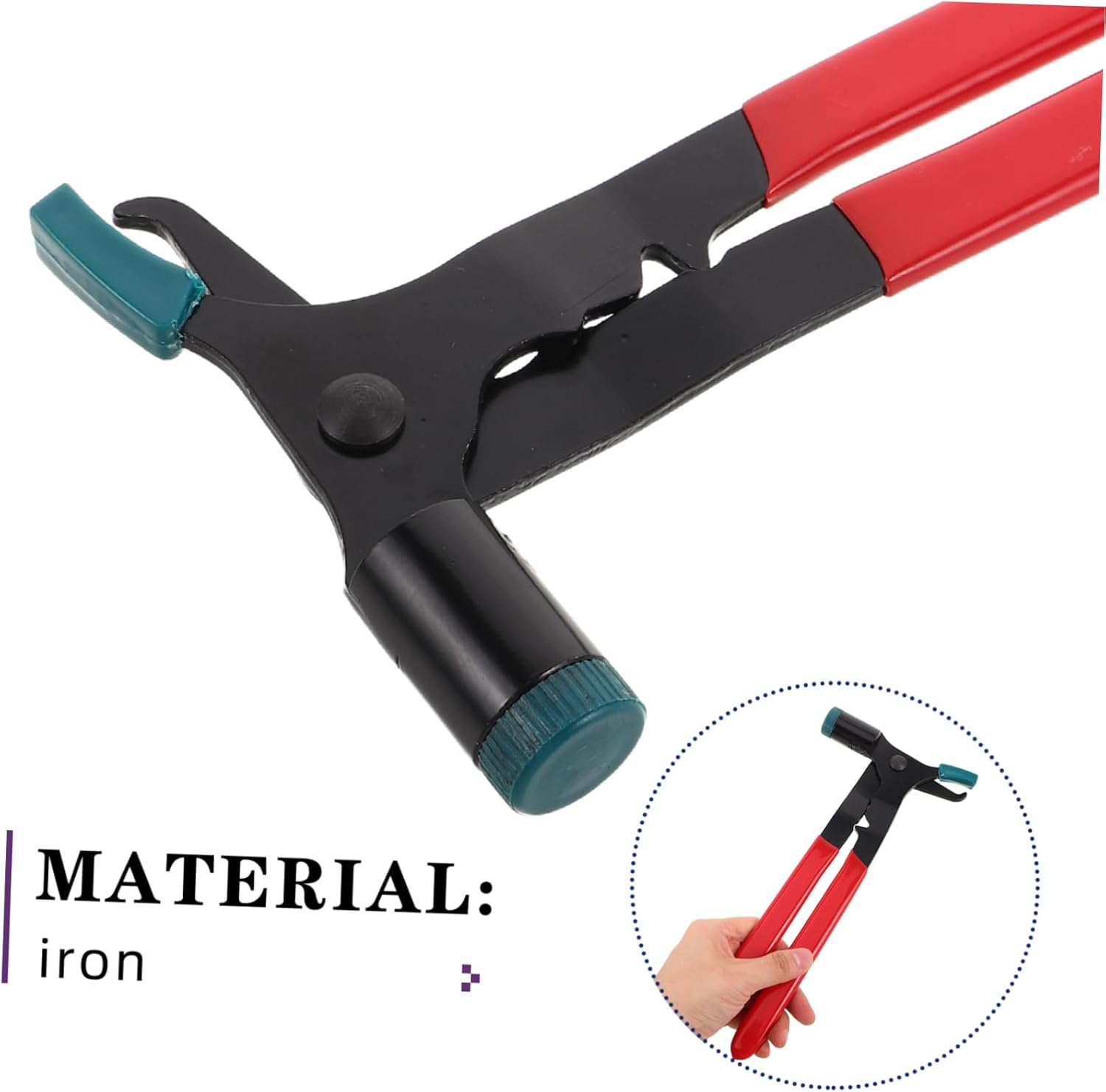 HIAKDOFT Portable Tire Balancer Tool with Durable Steel Wheel Weight Hammer and Precision Balancing Pliers for Car Tire Repair Efficient Automotive Wheel Weight Balancer for Home Garage And image number 1