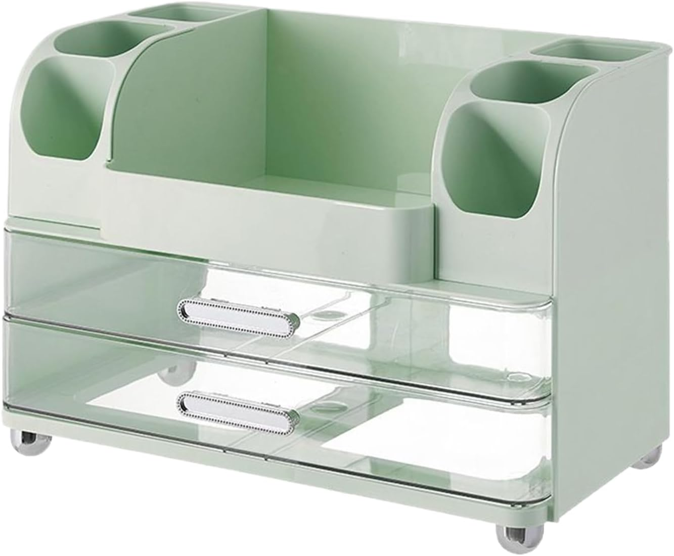 Vgvgaj Makeup Organizer - Cosmetic Tabletop Holder - Countertop Organizer with Drawer for Makeup Jewelry Toiletries Medicine Crafts Dresser Kitchen Bathroom