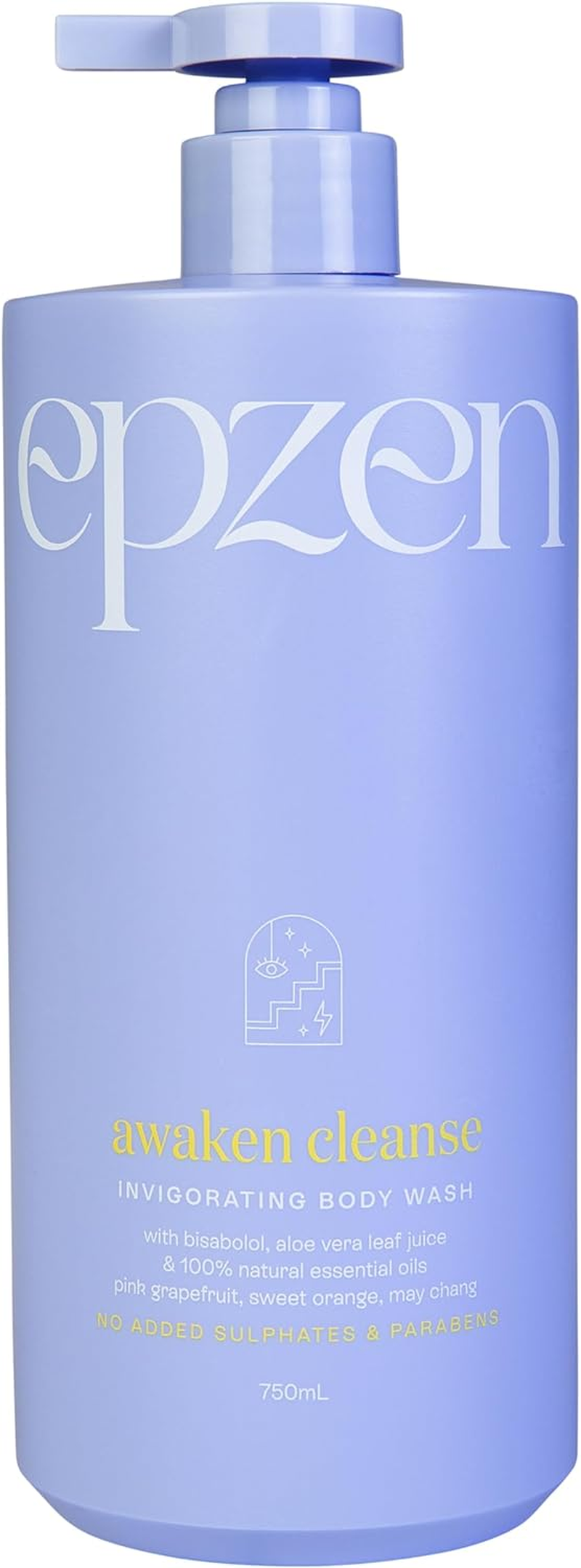 Epzen Awaken Cleanse Invigorating Body Wash - Pink Grapefruit, Sweet Orange & May Chang Oils Body Wash Shower Gel - Skin Softening, Energising Daily Cleanser with Pump image number 1