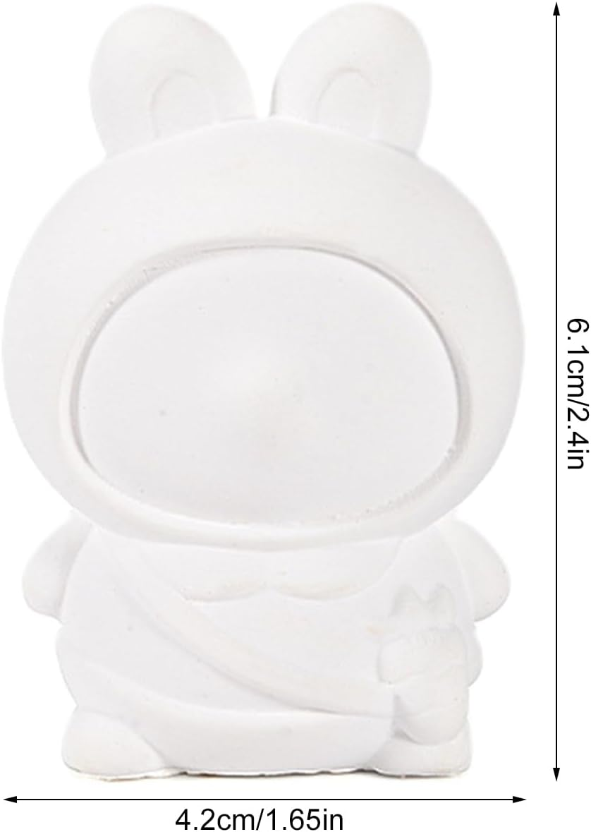 Nankoyal Paint Your Own Bunny Kit,Paint Rabbit Plaster - Includes 12 Color Pigments, 3 Rabbit Statues, 1 Color Palette, and 2 Paint Brushes image number 6