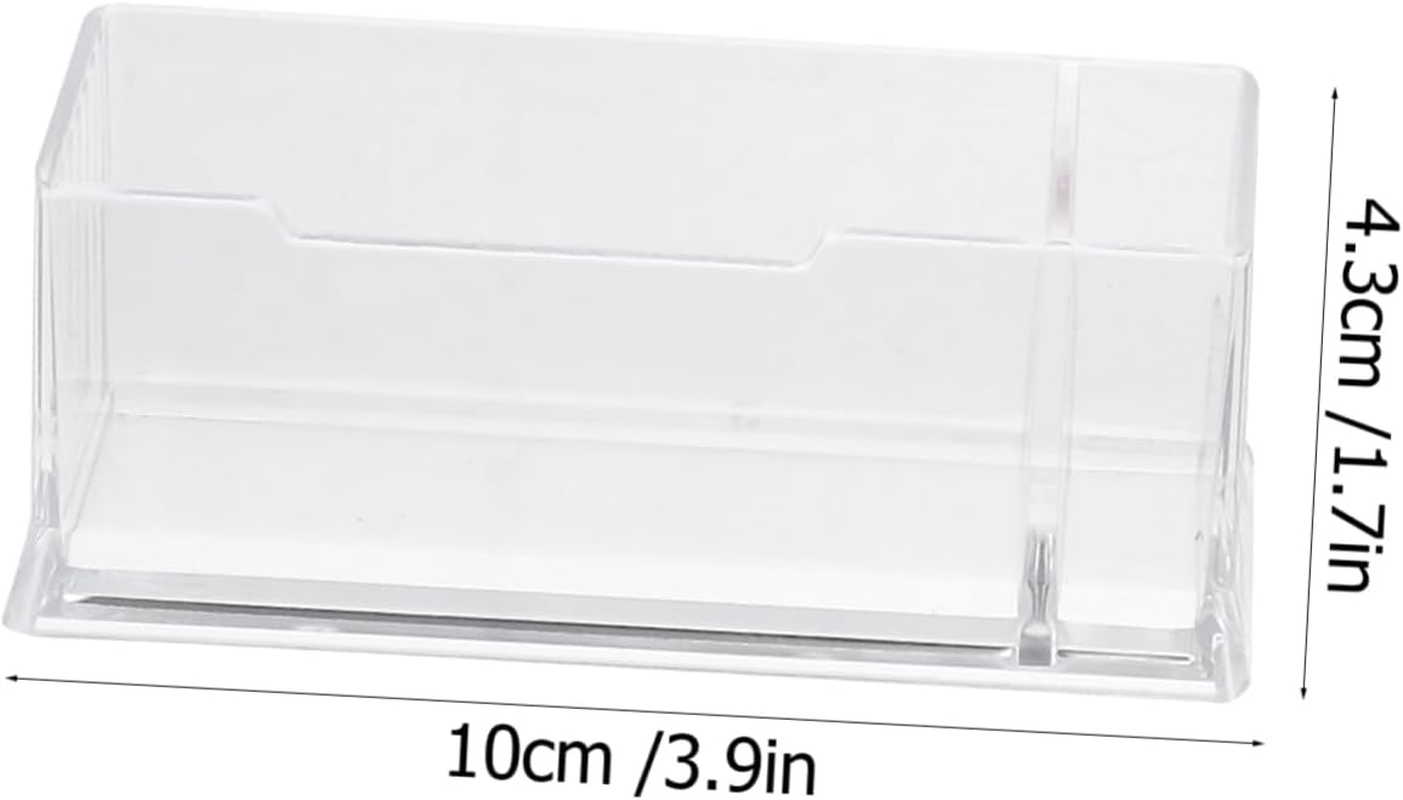 VILLFUL 4Pcs Acrylic Desktop Stand Translucent Card Holders Stackable Storage Desk Accessories Storage Products image number 2