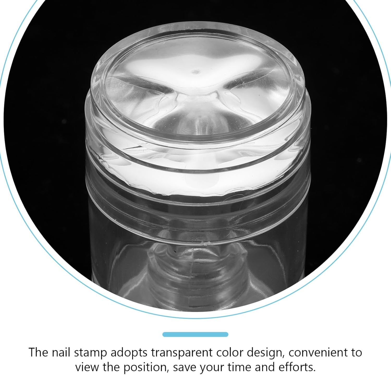 CIYODO Rotatable Transparent Nail Art Stamper with Silicone Head and Scraper Pattern Manicure Tool for Precise Nail Design and DIY Manicure Pedicure Use image number 3