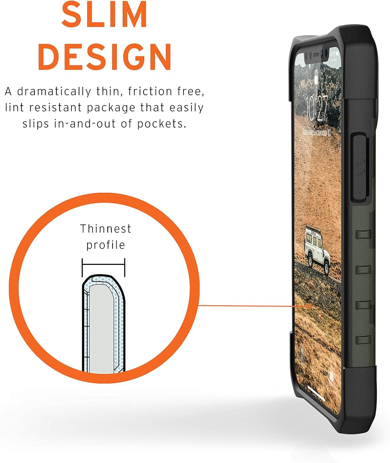 URBAN ARMOR GEAR UAG-IPH20S-FC Iphone 12 Mini (5.4) 2020 Compatible Shockproof Case, PATHFINDER SE Forest Camo image number 4