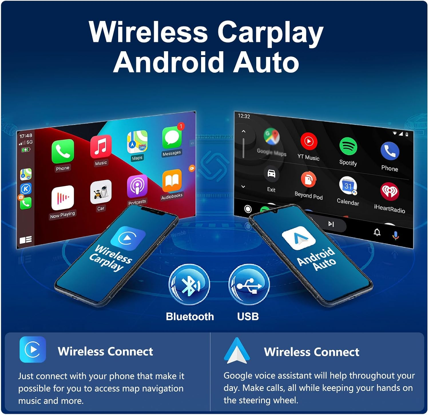 MISONDA 10Inch IPS Touch Screen 6GB+128GB Car Stereo Radio Player Head Unit GPS Naviagtion Android 14 with Wireless Carplay Android Auto DSP SWC Bluetooth5.0 FM AM Camera Mic image number 3