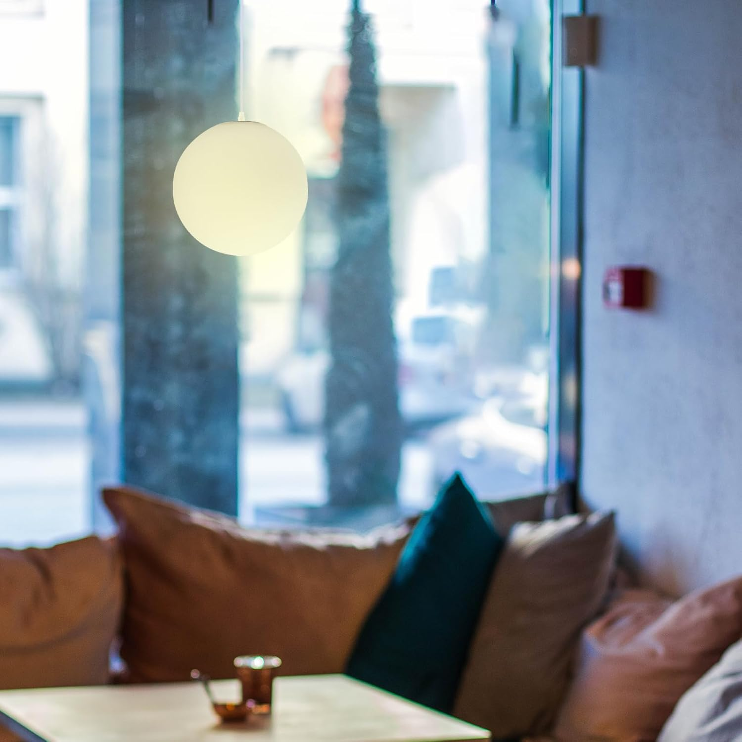 TEHAUX 2Pcs G9 Glass Lampshade, Glass Globe Lamp Shade Glass Shade Globe Lamp Shades for Light Fixtures Antique Light Covers Lamp Covers Frosted White Small Lampshade for Light image number 5