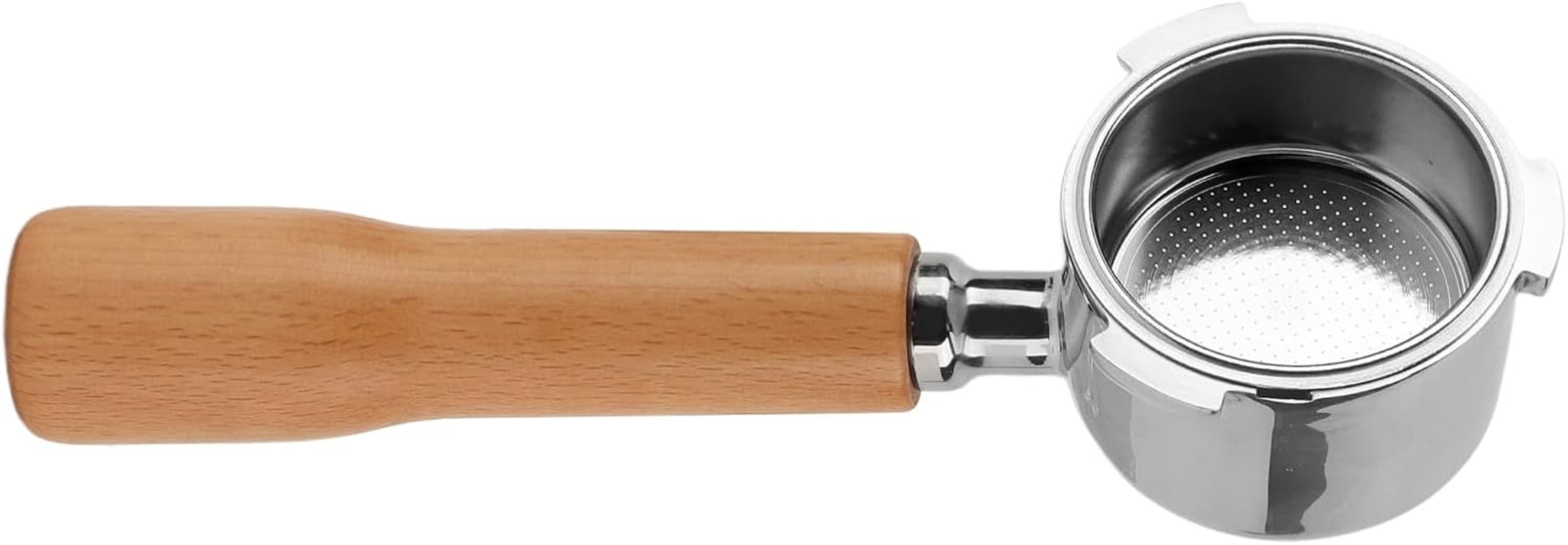 51Mm Espresso Portafilter, Bottomless Portafilter Filter Basket Coffee with Stainless Steel and Walnut Handle, Solid Wood Handle, Easy to Use, Unique (C1 Beech) - F Jacoranda image number 7