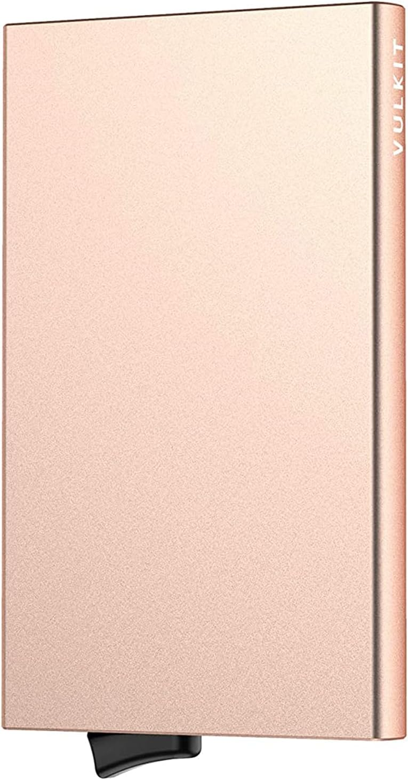 Pop up Wallet, Slim Minimalist Credit Card Holder for Men and Women RFID Blocking Mini Metal Case