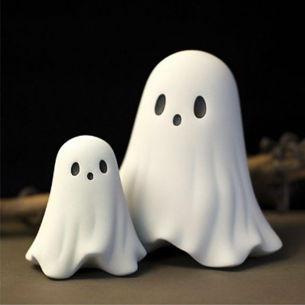 Halloween Finger Ghost Statue, Spooky Resin Middle Finger Figurine, Cute Decor for Halloween Decorations, Porch and Indoor Spooky Home Decor (A)
