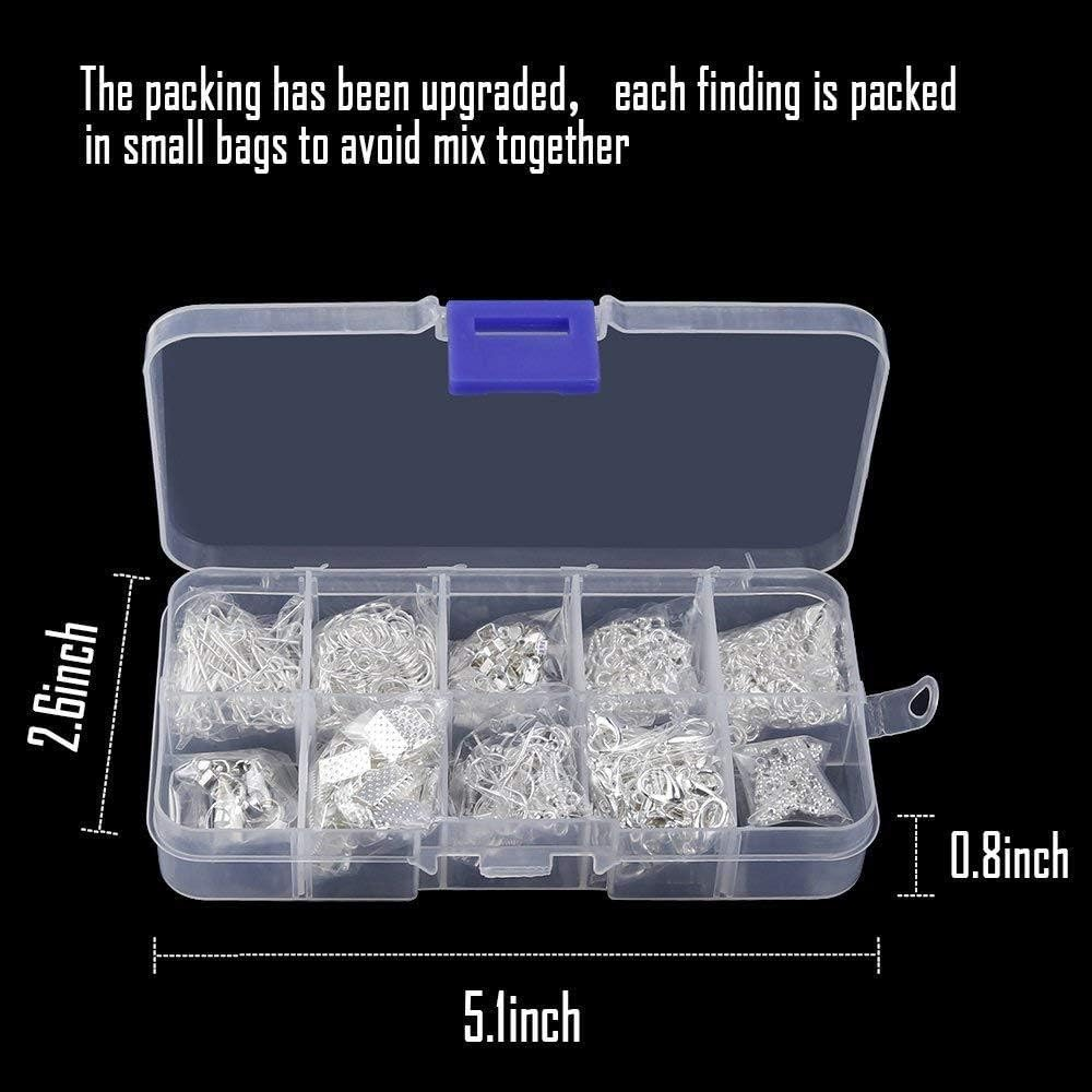 LYSAIMG 877 Pieces Jewelry Making and Repair Tools,Earring Making Kit, Craft Supplies with Pliers,Jewelry Beading Making and Repair Tools Kit with Jewelry Pliers Beading Wires for Beginners Adults Teens and Kids Starter Tool image number 6